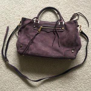 Rebecca Minkoff purple suede crossbody bag